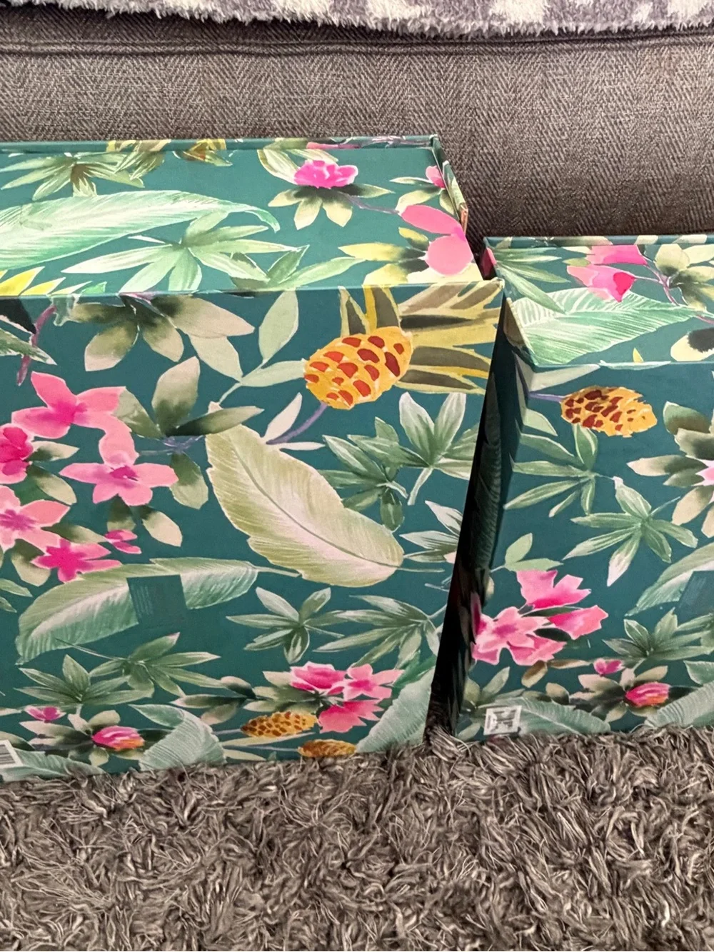 Papyrus Tropical Storage Boxes - Set of 2